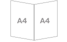 2 仕上りA4の2つ折りカタログ